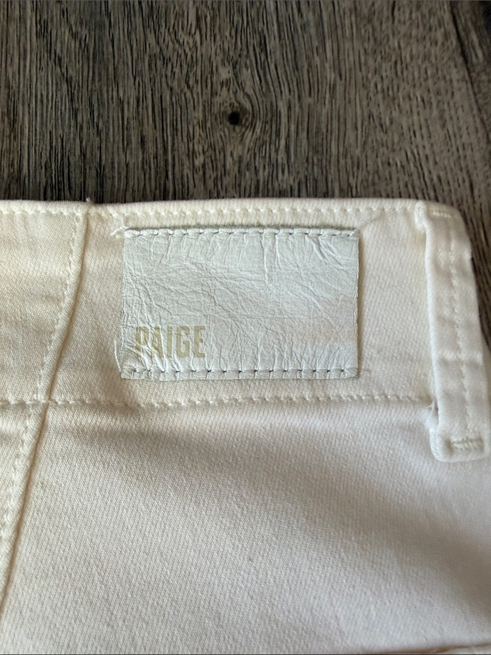PAIGE High-Rise Wide Leg Jeans in Off-White/Cream - Picture 11 of 11